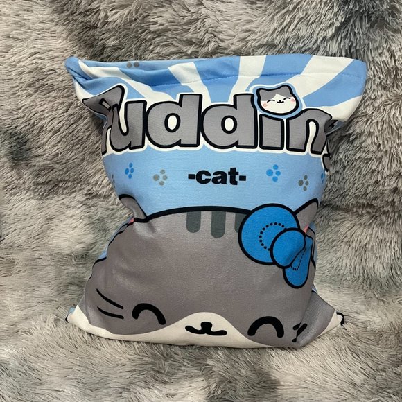 Blue Cat Snack Pillow plush with 8 mini Stuffed Toy - Picture 4 of 4